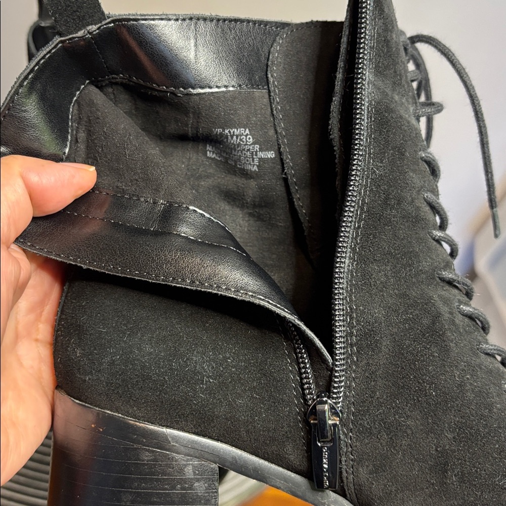 Vince Camuto Black Suede Boots Size 8.5 M / 39 - Picture 13 of 14